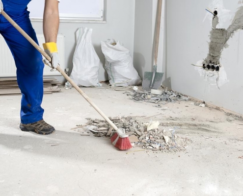 builders cleaning